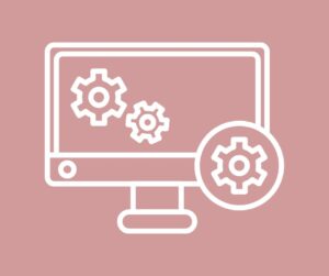 Software symbol with pink background